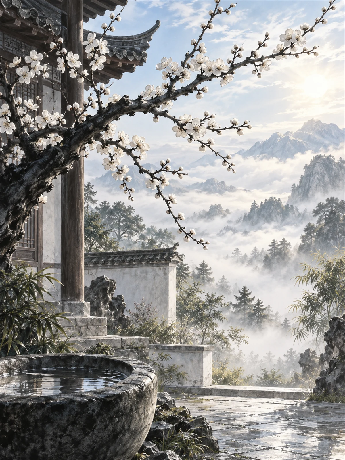 《墨梅》诗词漫画第4幅